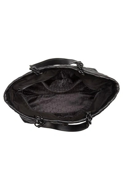 Kensington Drench Leather Shopper Bag In Black