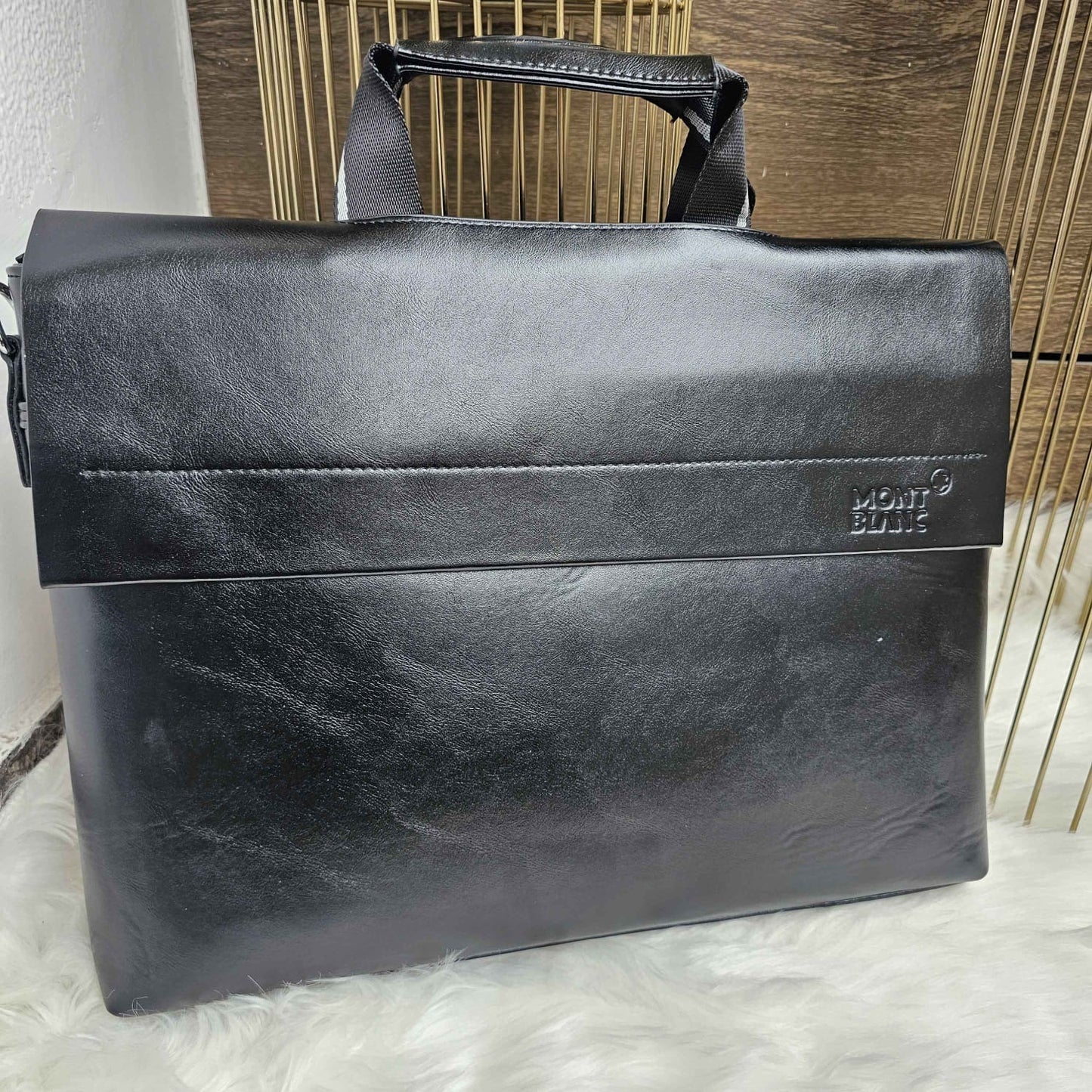 Mont Blanc Laptop Bag Monogram Embossed