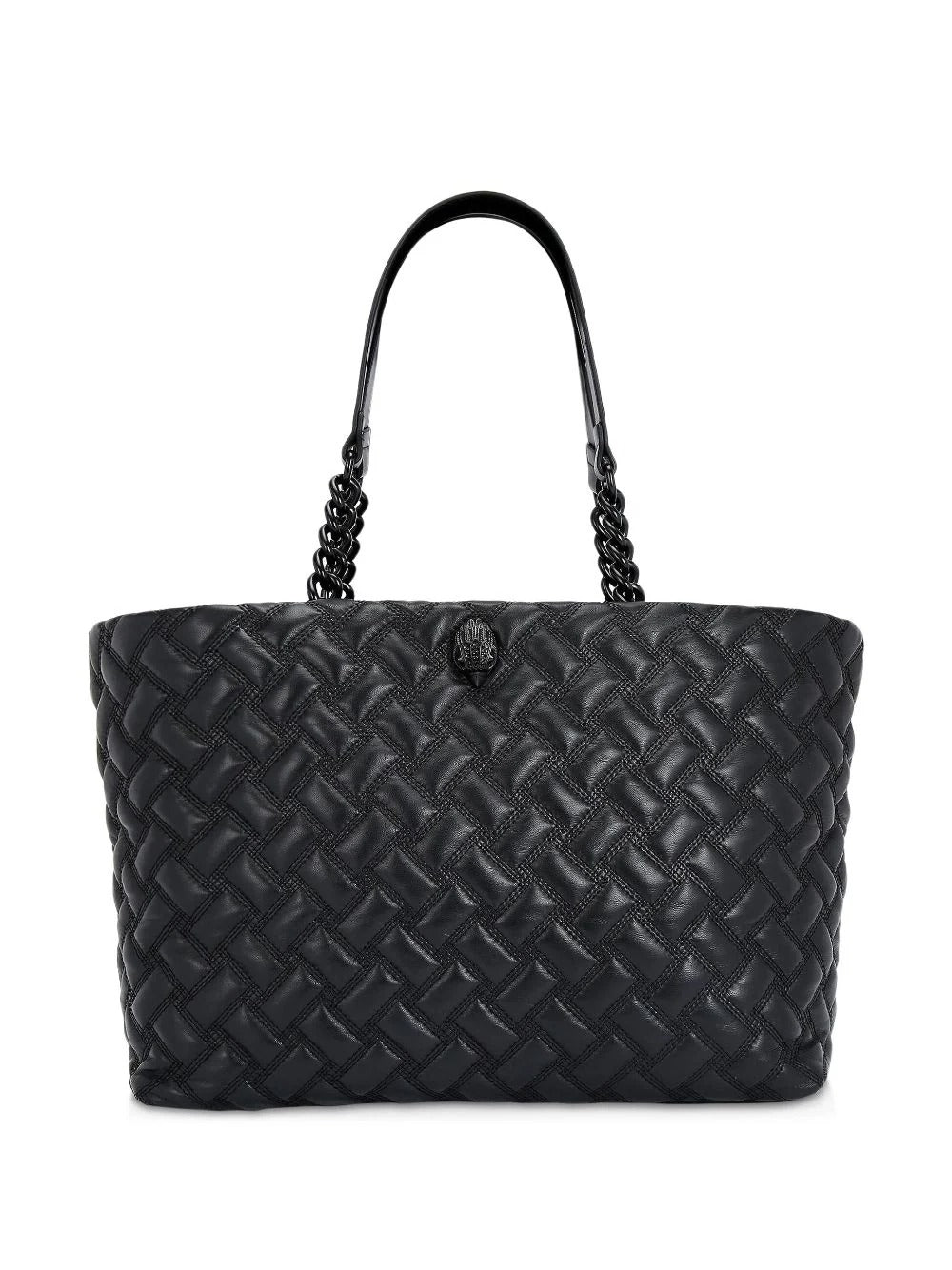 Kensington Drench Leather Shopper Bag In Black