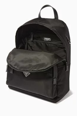 Prada Triangle Logo Backpack in Nylon