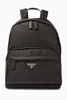 Prada Triangle Logo Backpack in Nylon