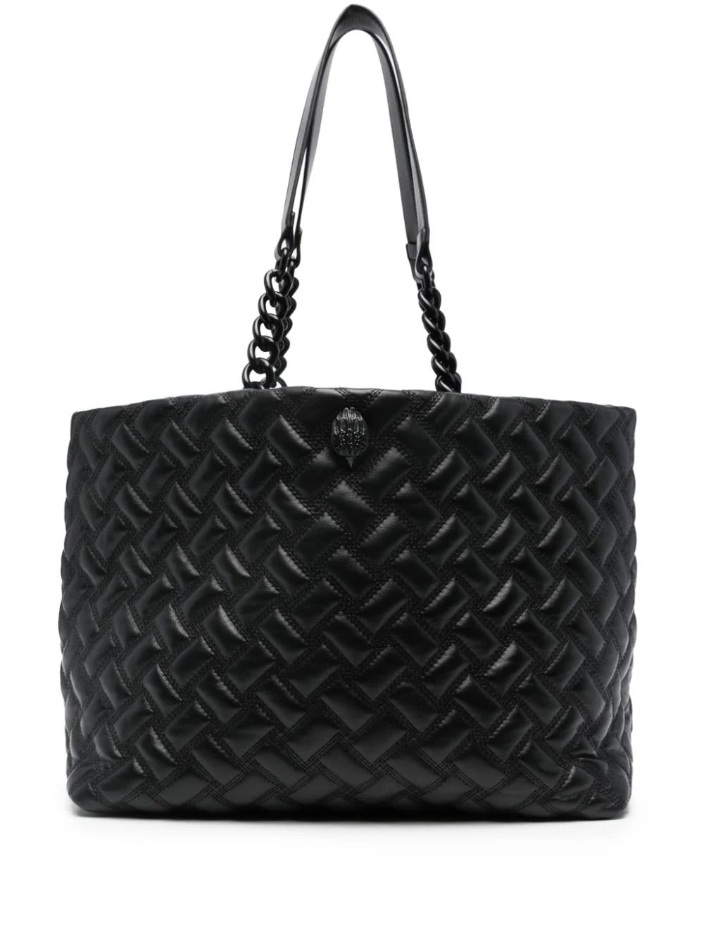 Kensington Drench Leather Shopper Bag In Black