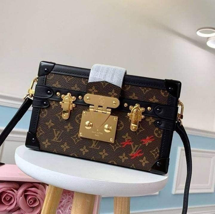 LV Petite Malle Coffee Premium Trunk Handbag