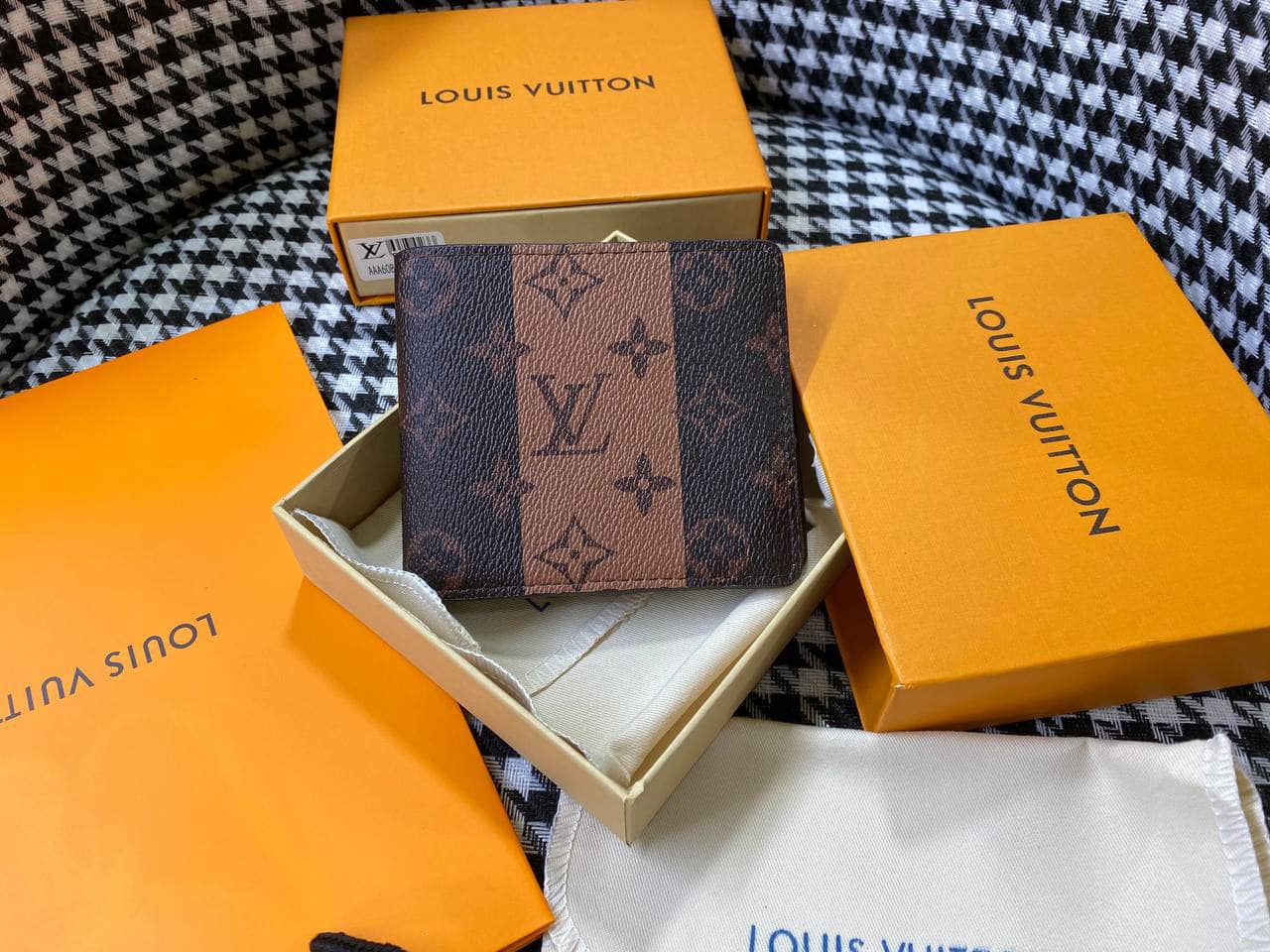 Louis Vuitton Multiple Monogram Eclipse Split Wallet Brown