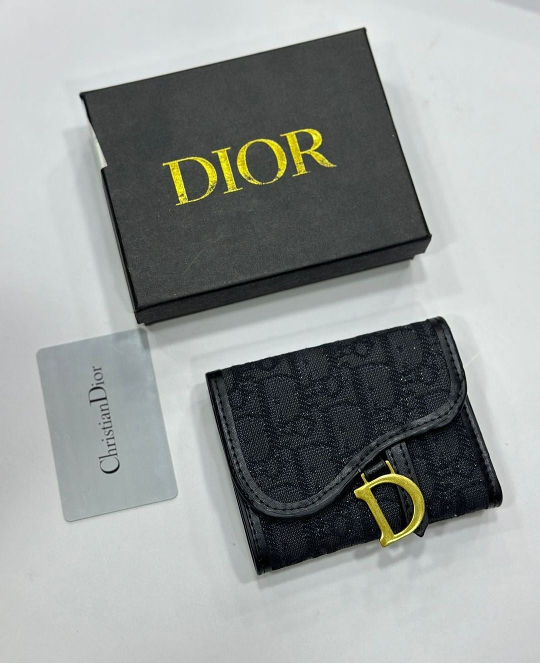 Dior Saddle Flap Card Holder Wallet