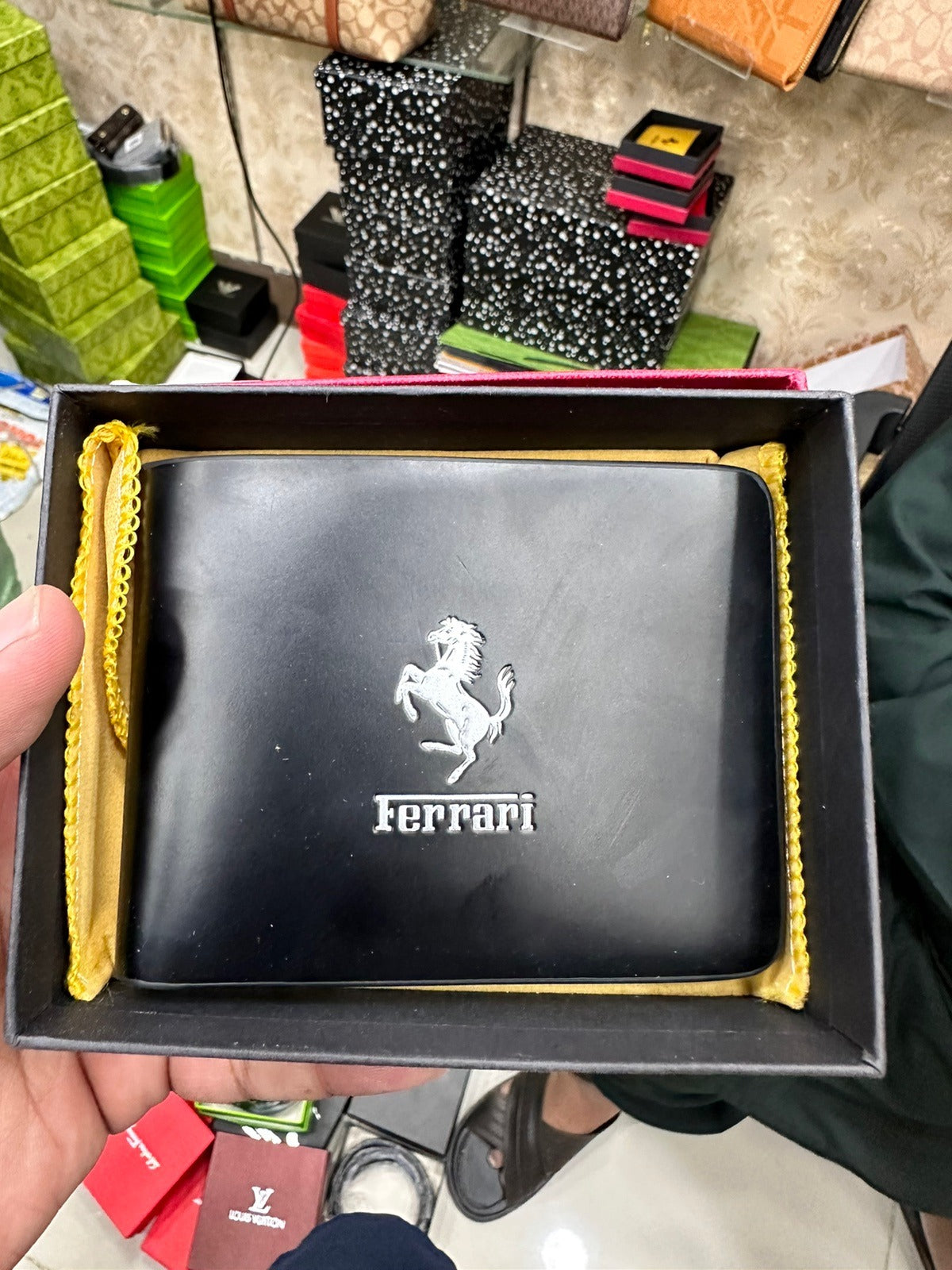 Ferrari Faux Leather Bi-Fold Wallet