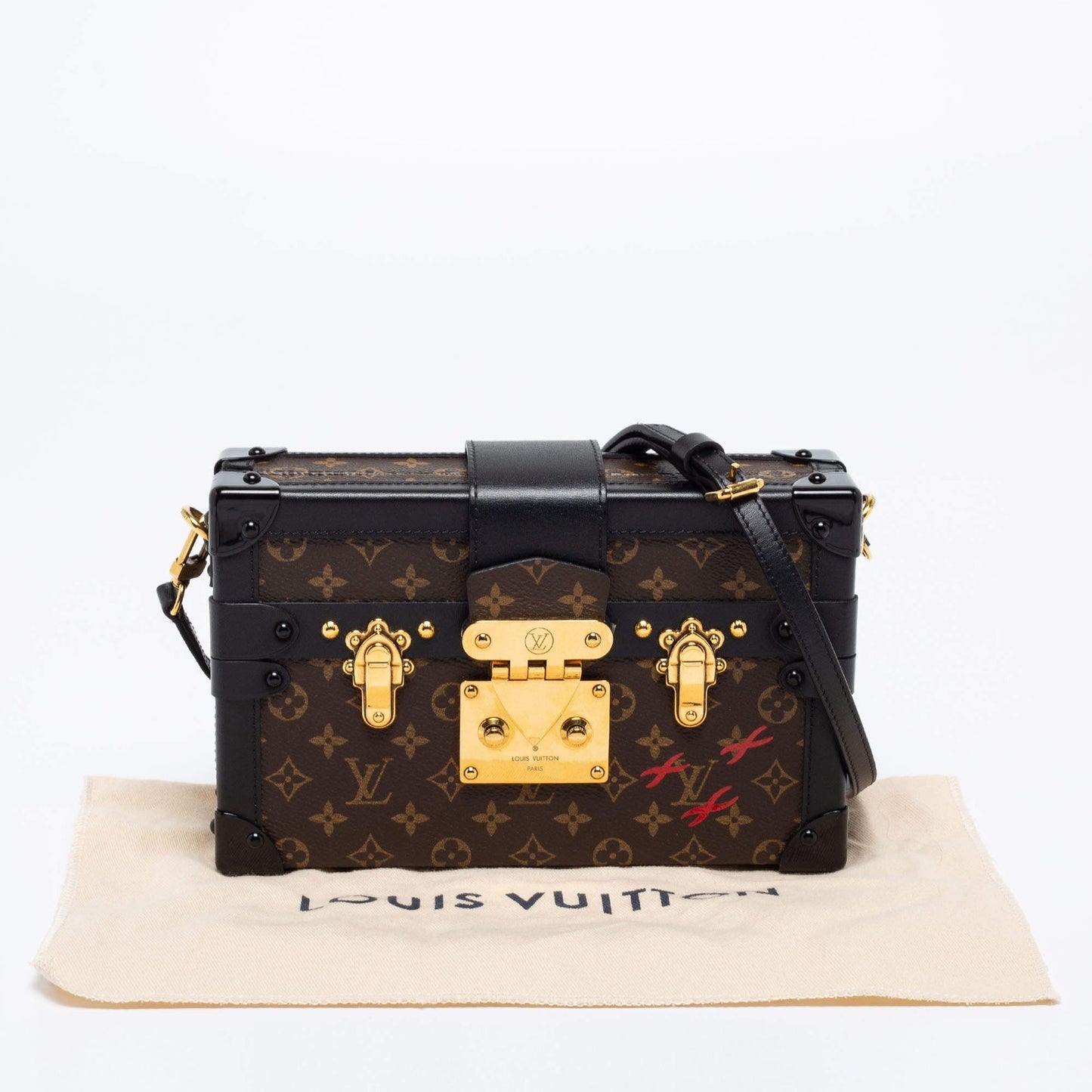 LV Petite Malle Coffee Premium Trunk Handbag