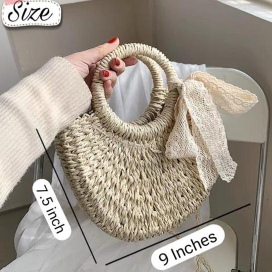 Zara Handmade Jute Straw Bucket Bags For Women