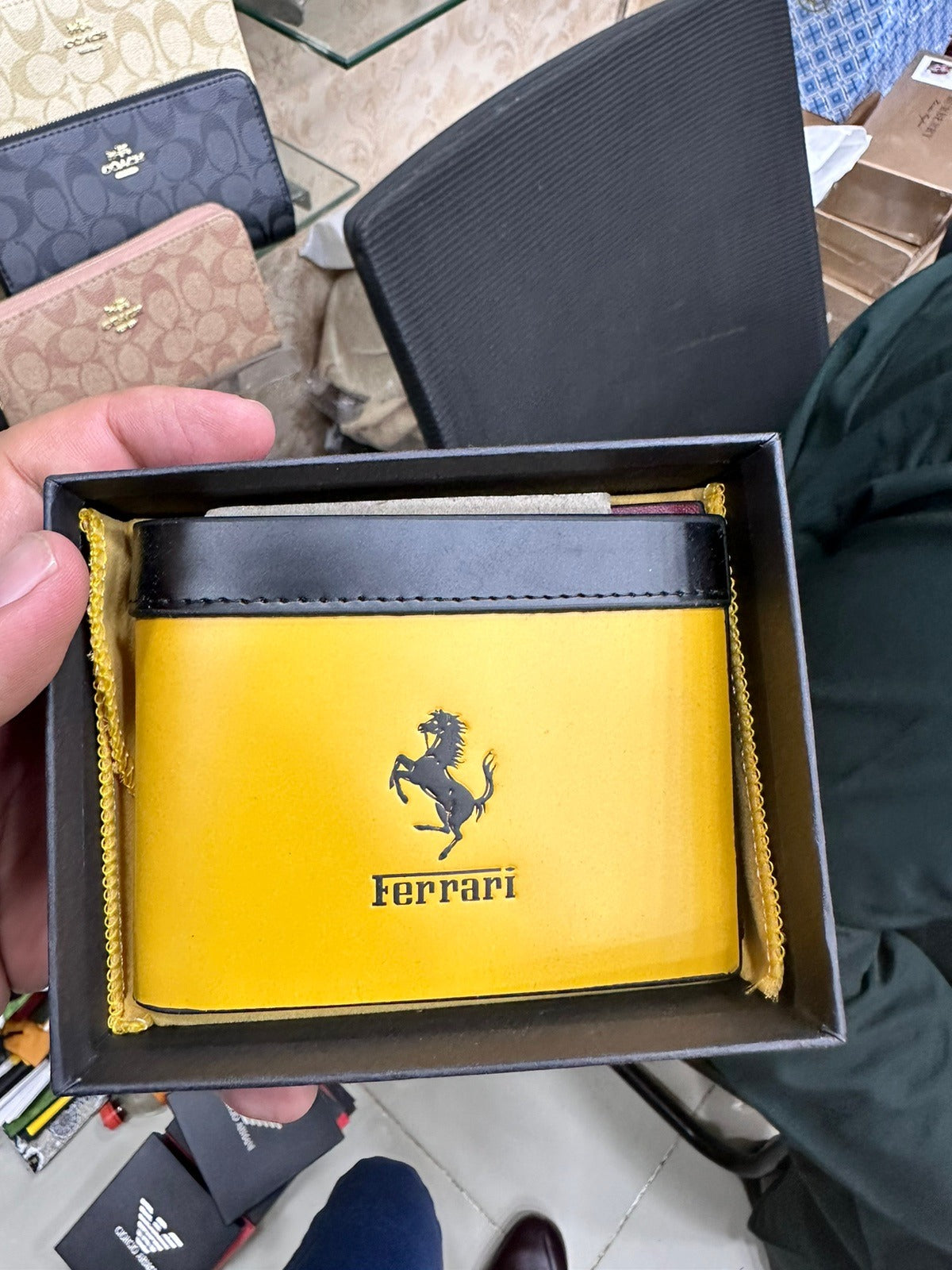 Ferrari Faux Leather Bi-Fold Wallet