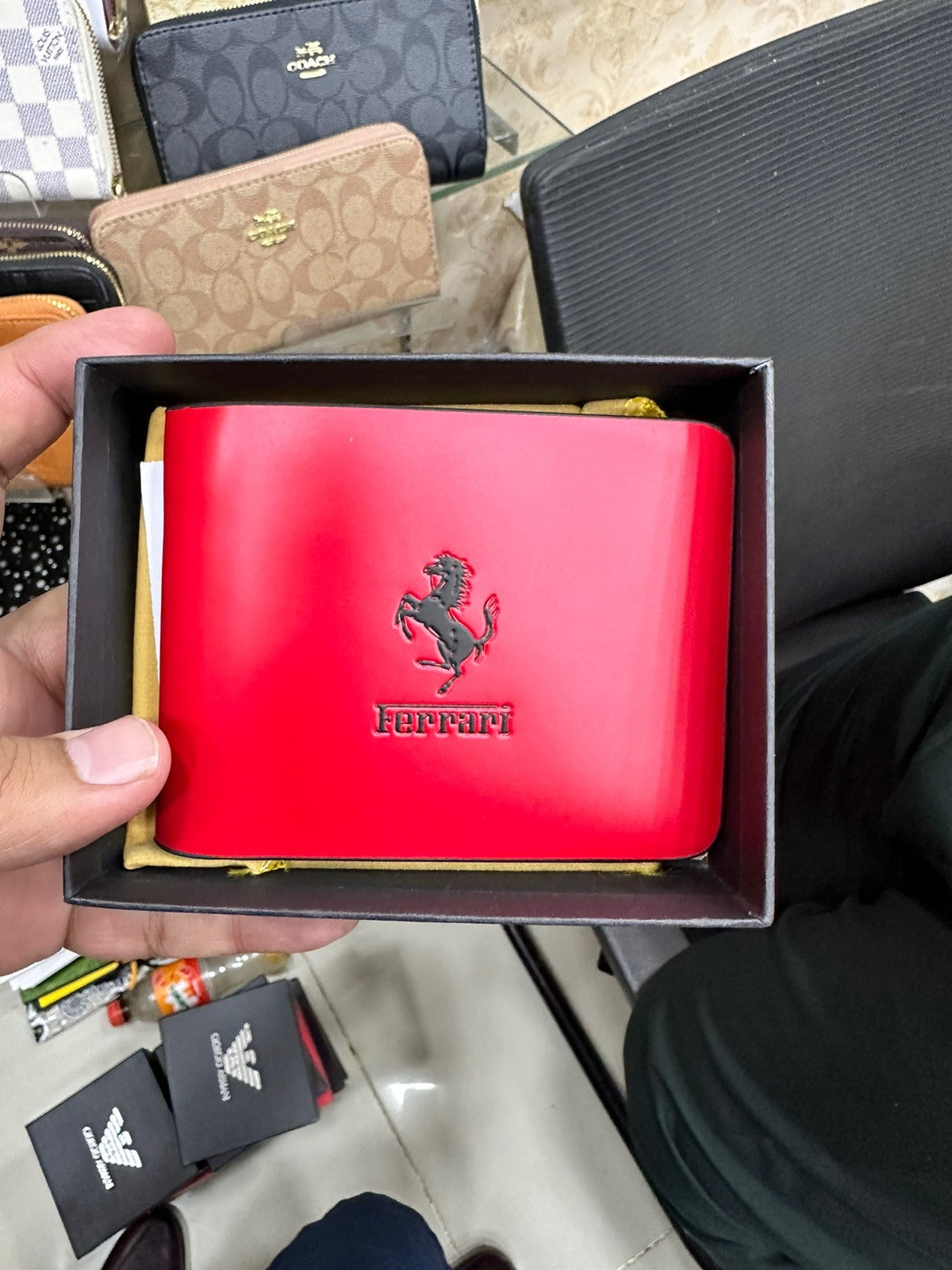 Ferrari Faux Leather Bi-Fold Wallet