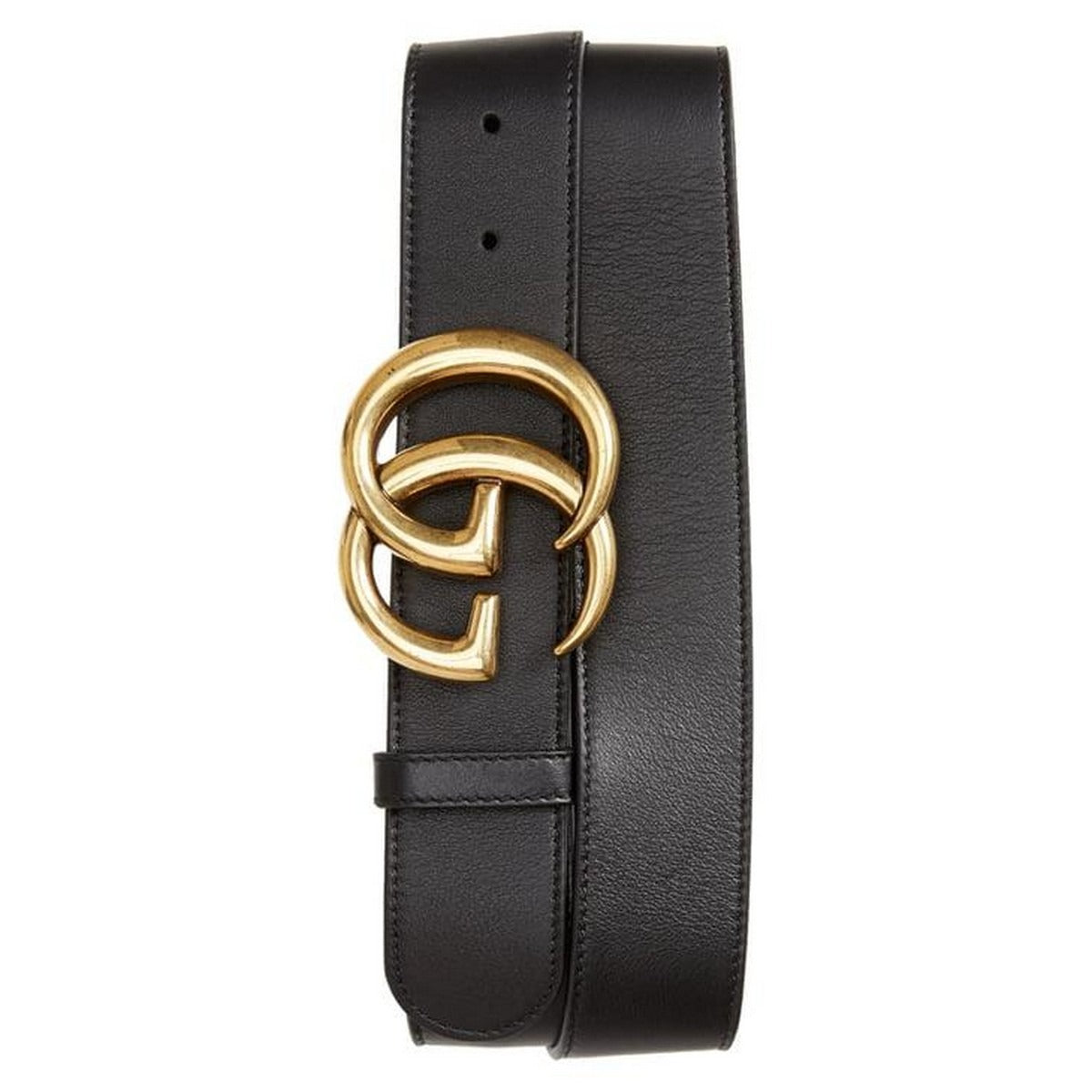 Leather Gucci Belt Gold GG