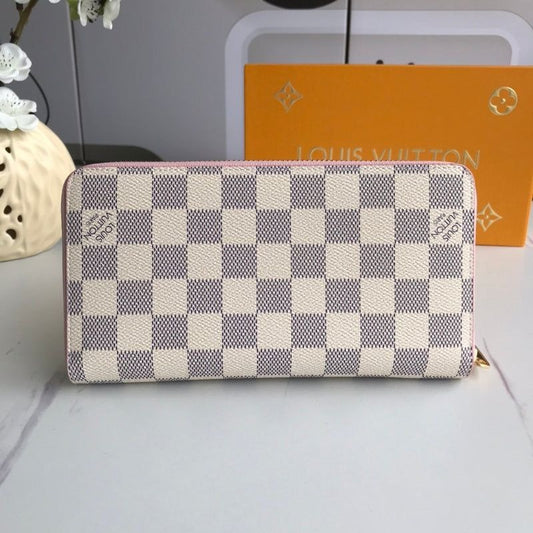 LV Zippy Wallet Damier Azur Canvas