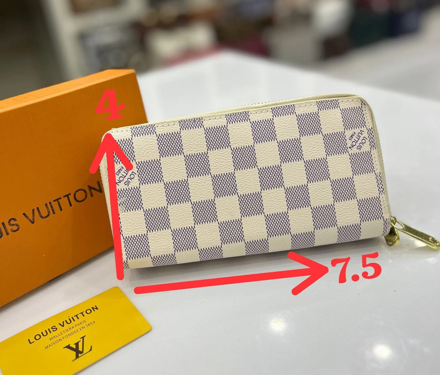 LV Zippy Wallet Damier Azur Canvas