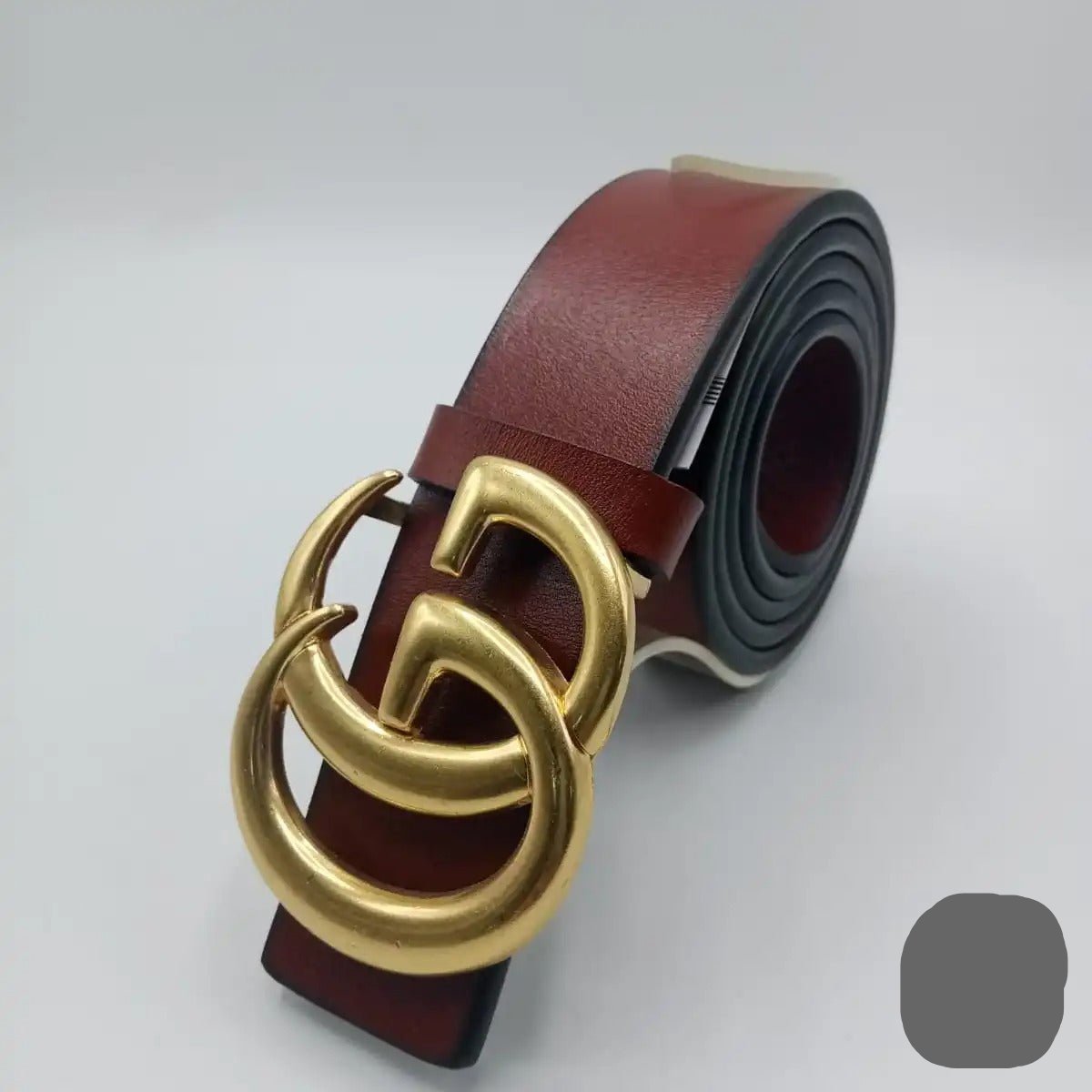 Leather Gucci Belt Gold GG