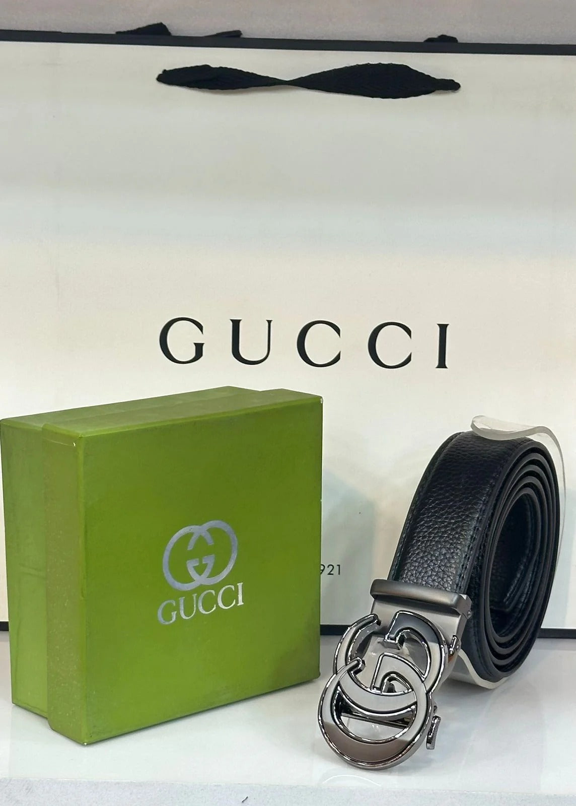 Gucci Black With Silver Buckle