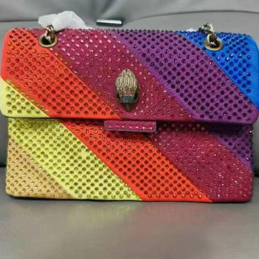 Kurt Geiger London Rainbow suede mini Kensington Bag