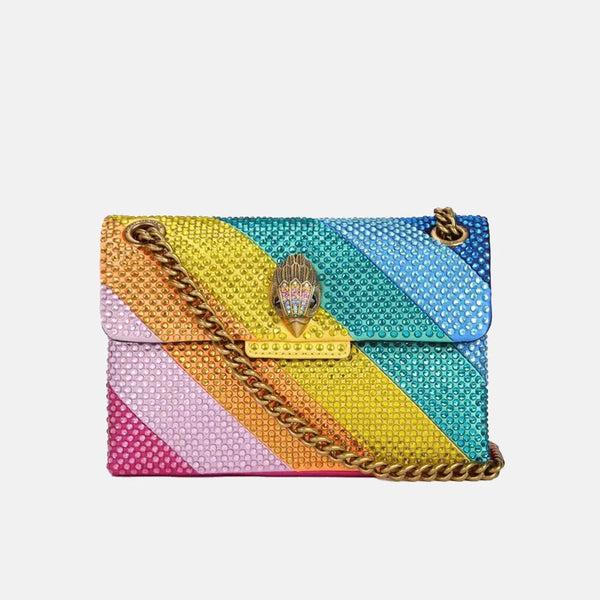 Kurt Geiger London Rainbow suede-mini Kensington Bag