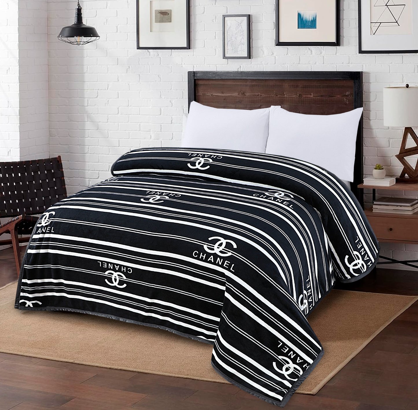 Chanel Black Warm and Comfortable Blanket Pallister