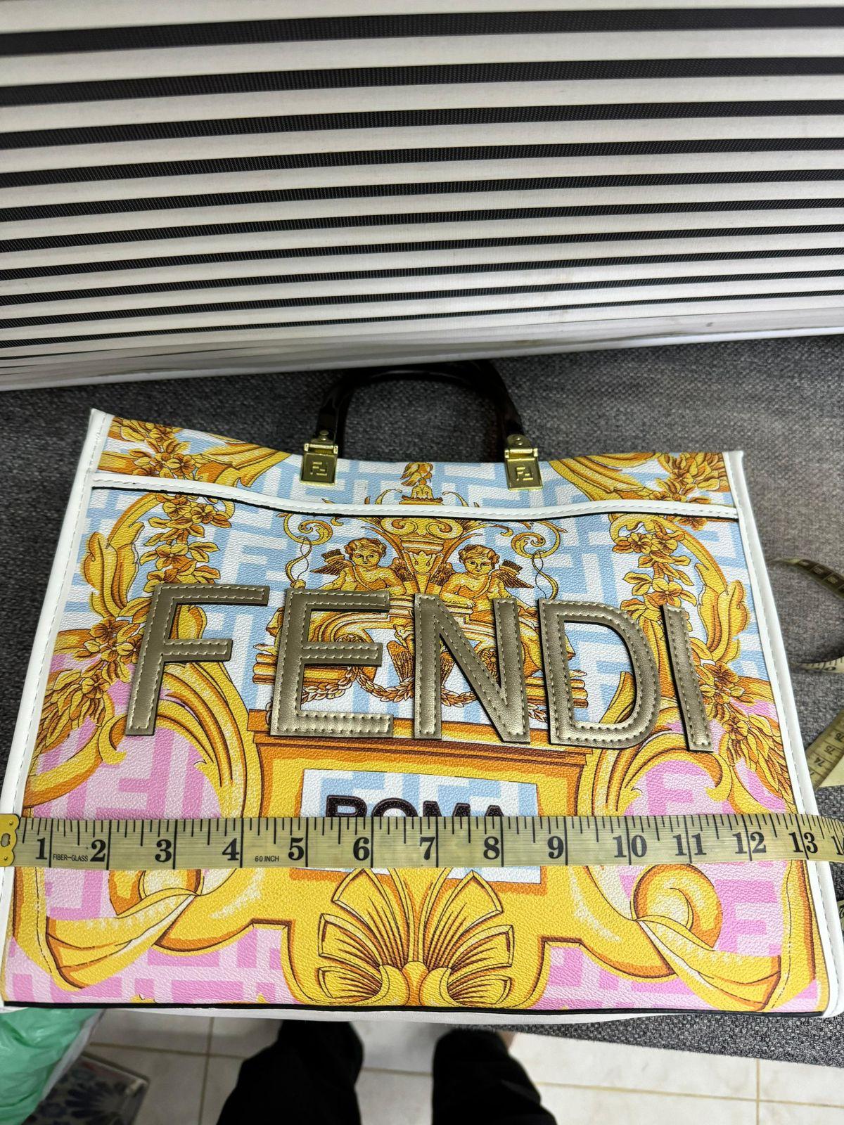 Fendi Sunshine Medium Fendace Printed Tote Bag