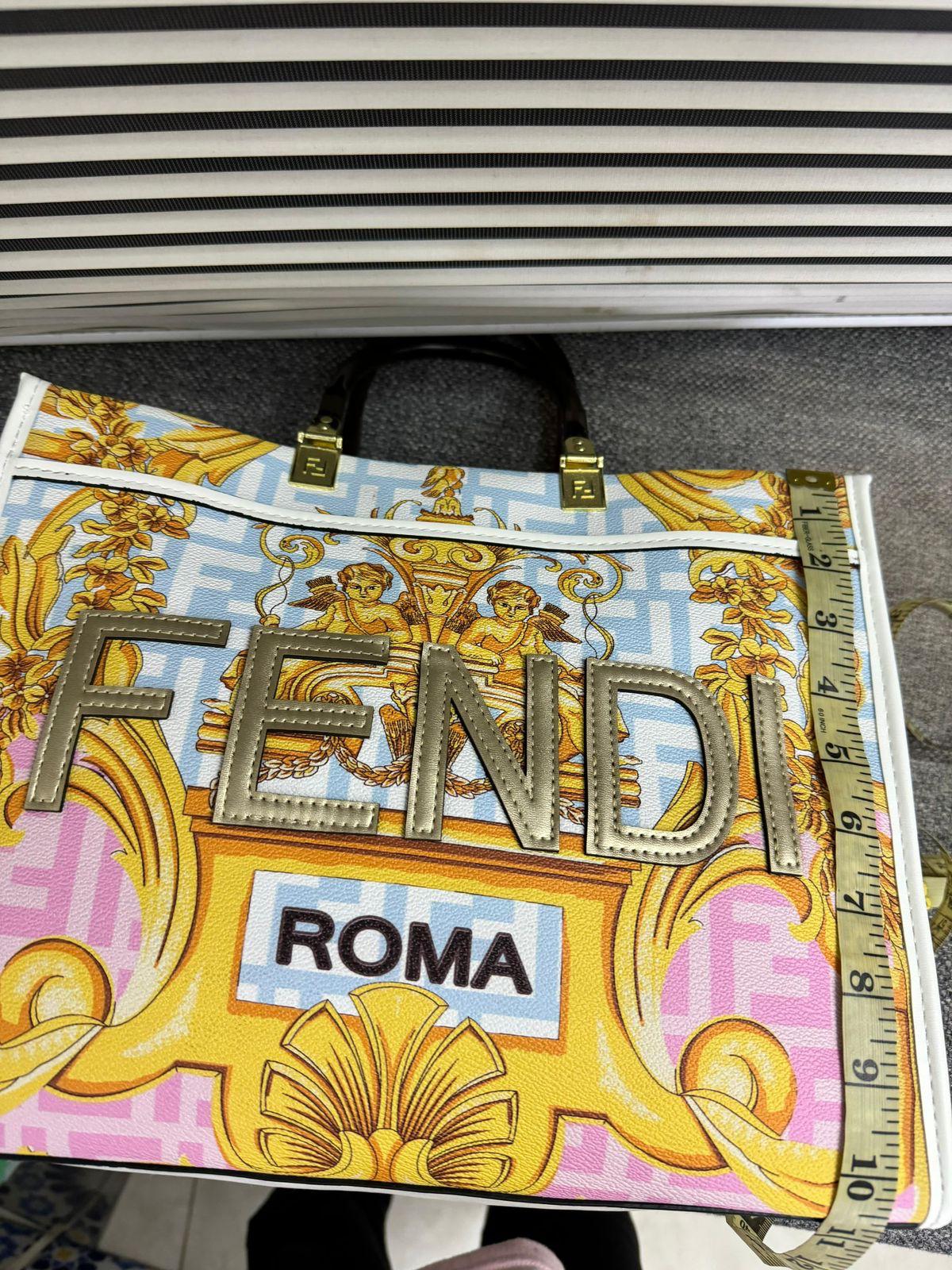 Fendi Sunshine Medium Fendace Printed Tote Bag