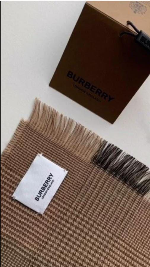 Burberry lightweight check cashmere scarf