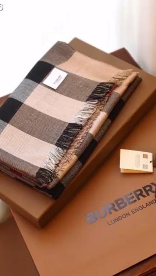 Burberry lightweight check cashmere scarf