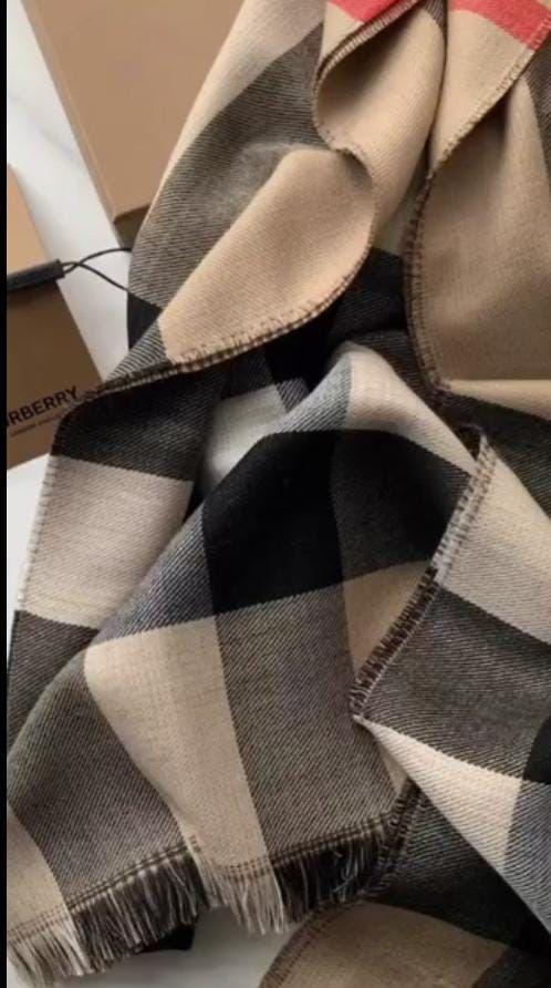 Burberry lightweight check cashmere scarf