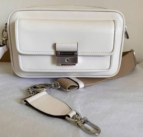 Michael Kors Bradshaw Small Leather Messenger Camera Crossbody Bag