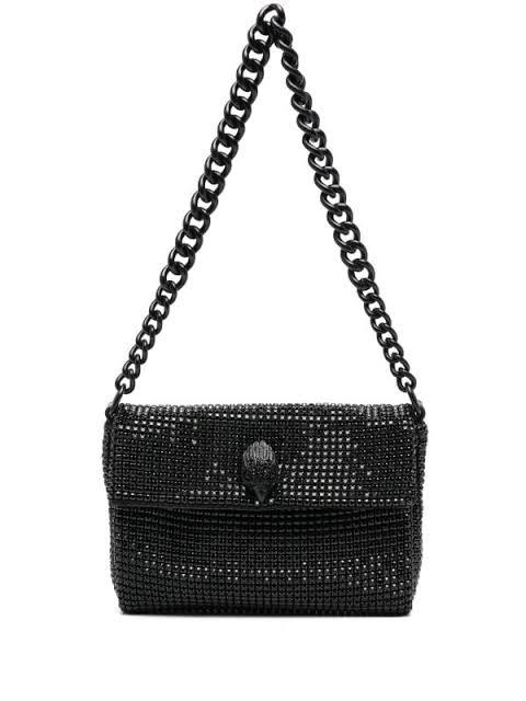 Kurt Geiger Crystal-Embellished Mini Kensington Bag