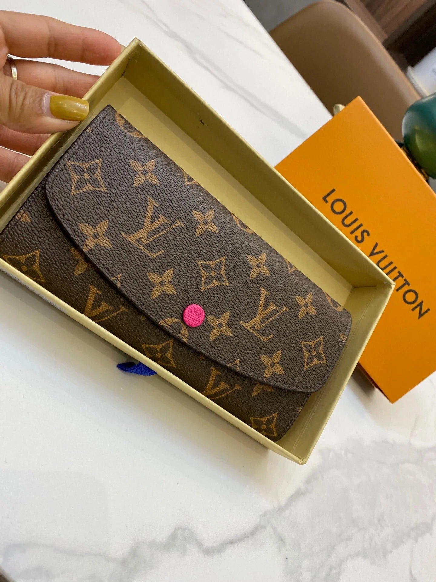 Louis Vuitton Emilie Long Wallet Colour Button