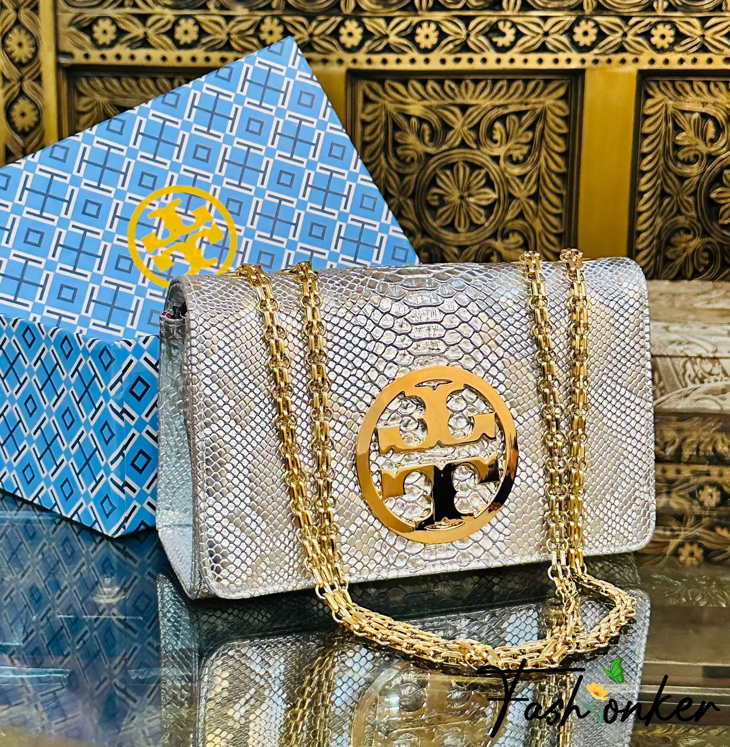 Tory Burch Crossbody Bag With Long Chain