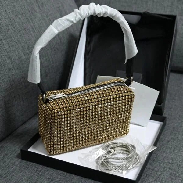 Alexander Wang Gold Mesh Clutch Bag