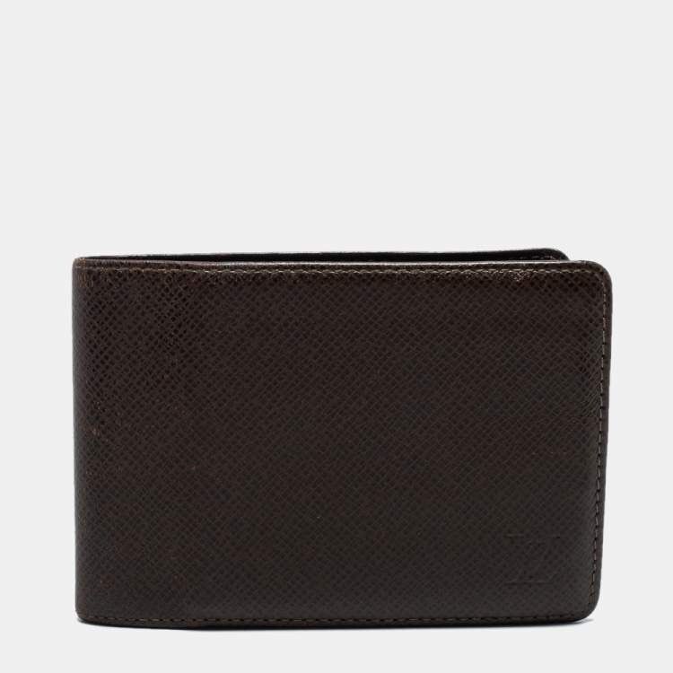 Louis Vuitton Brown Taiga Leather Slender Bifold Wallet