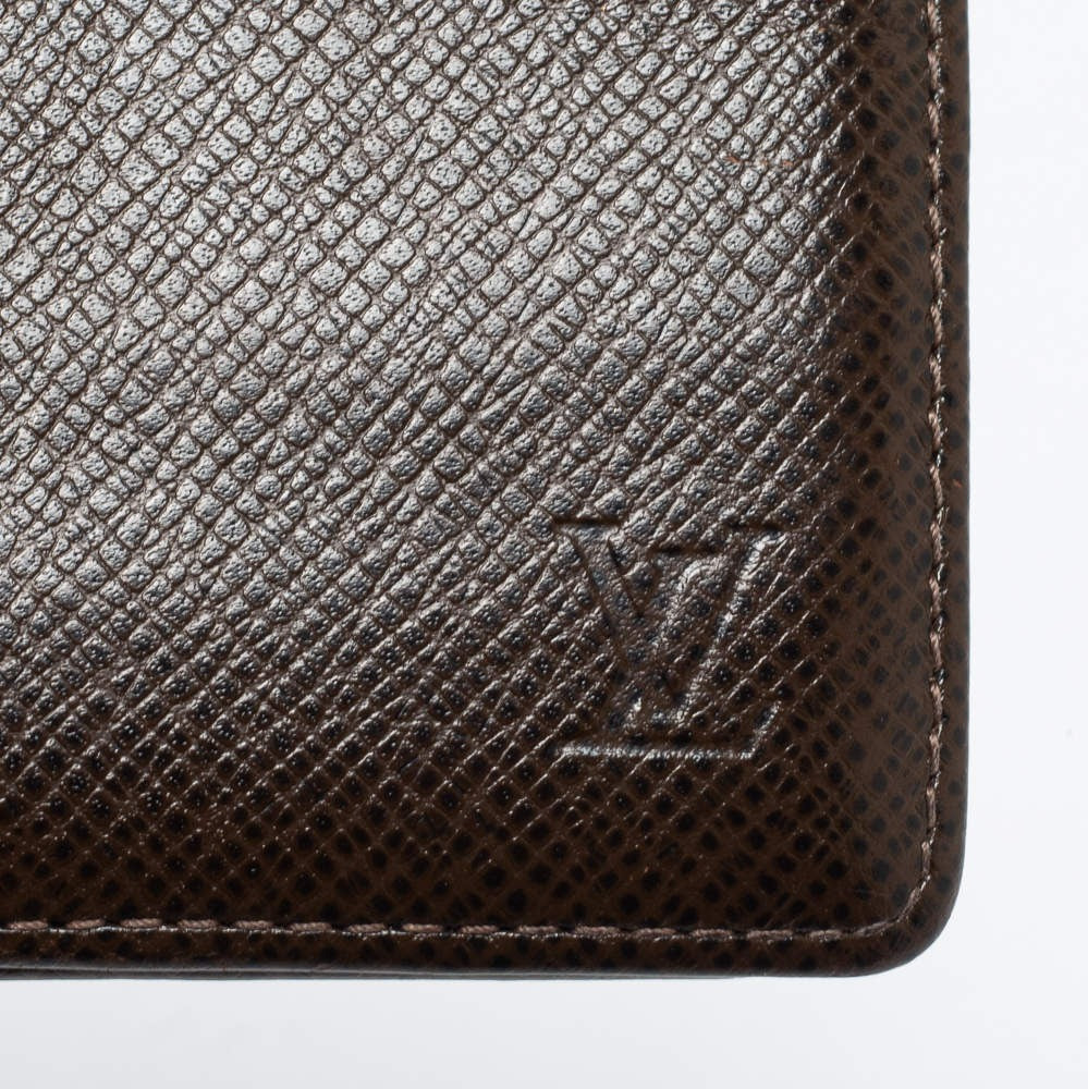 Louis Vuitton Brown Taiga Leather Slender Bifold Wallet