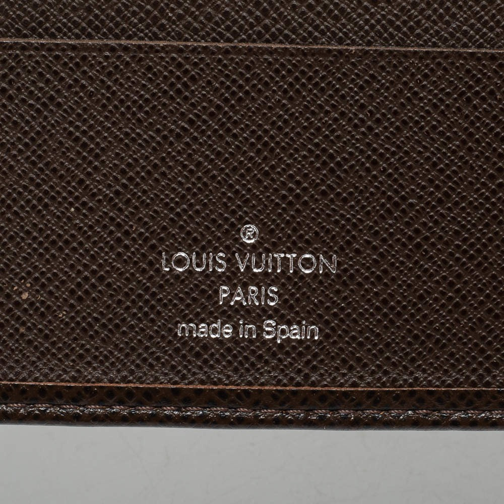 Louis Vuitton Brown Taiga Leather Slender Bifold Wallet