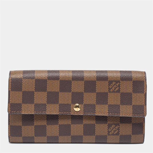 Louis Vuitton Damier Ebene Canvas Sarah Wallet