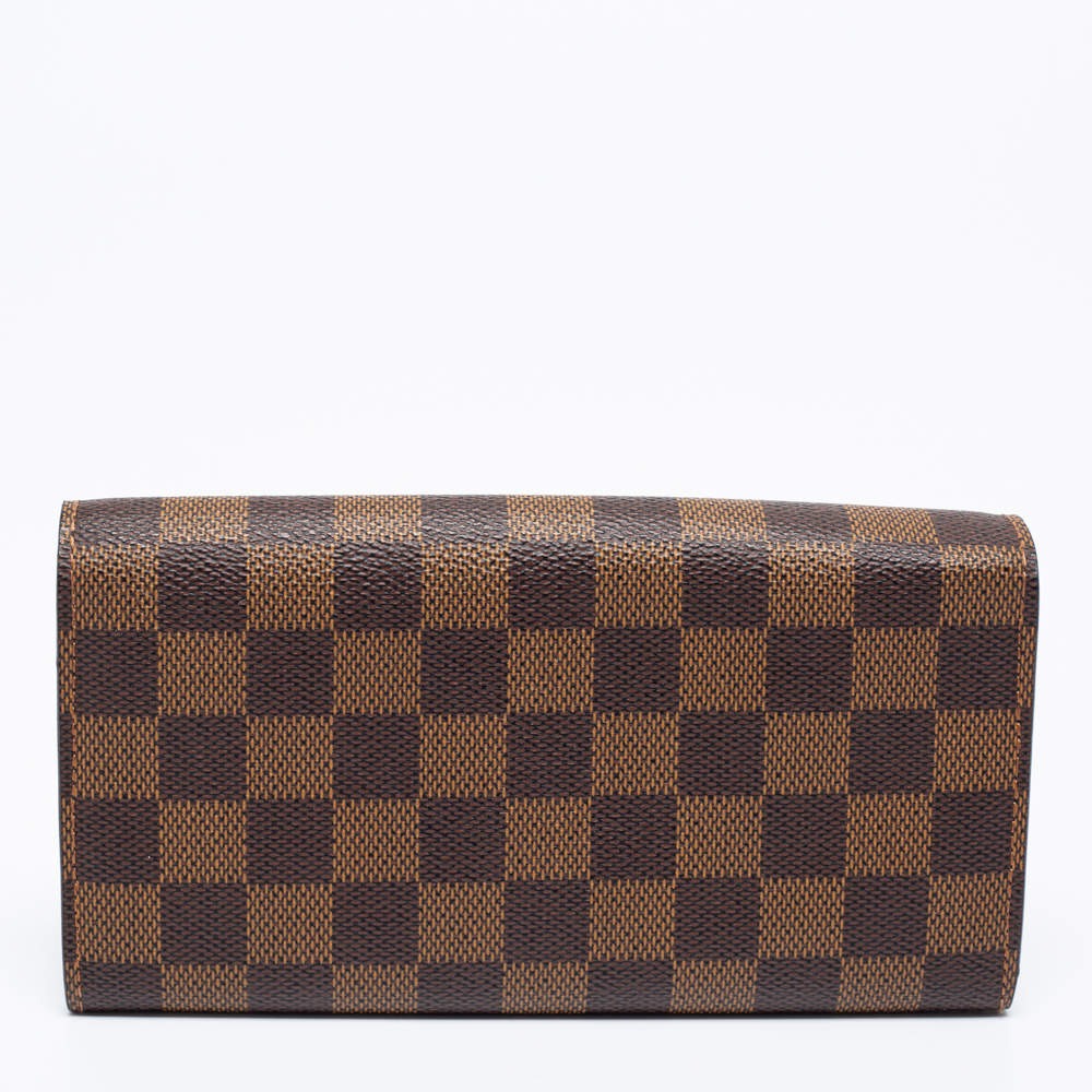 Louis Vuitton Damier Ebene Canvas Sarah Wallet