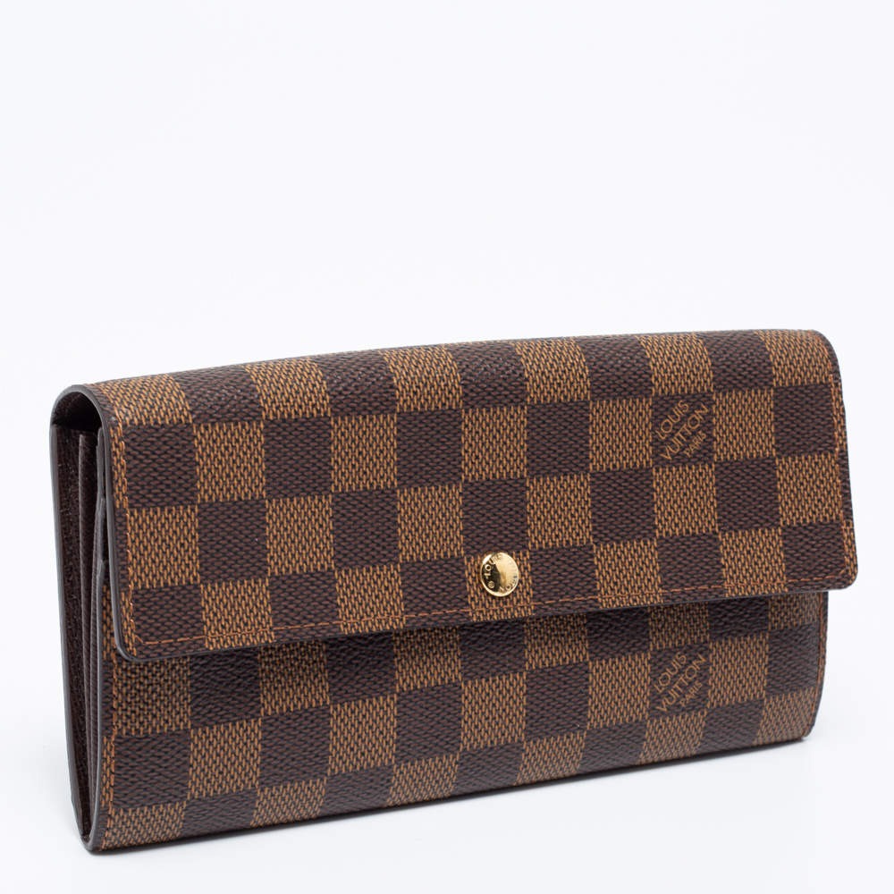 Louis Vuitton Damier Ebene Canvas Sarah Wallet