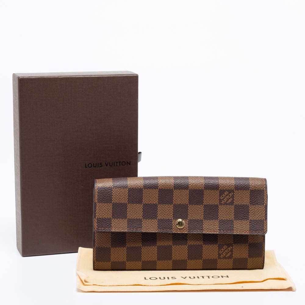 Louis Vuitton Damier Ebene Canvas Sarah Wallet